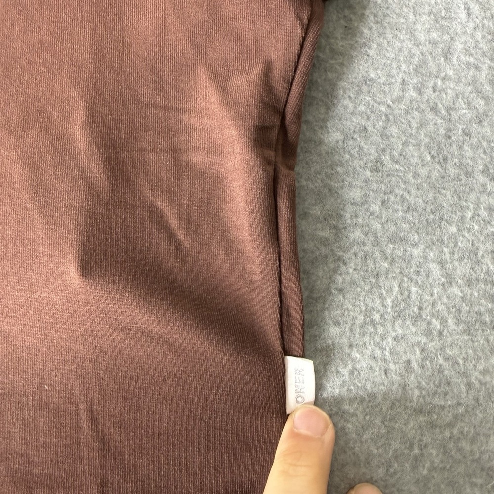 New Oner Active Cotton Relaxed Cropped T-Shirt Tee Espresso Brown Women's Small - Picture 2 of 9